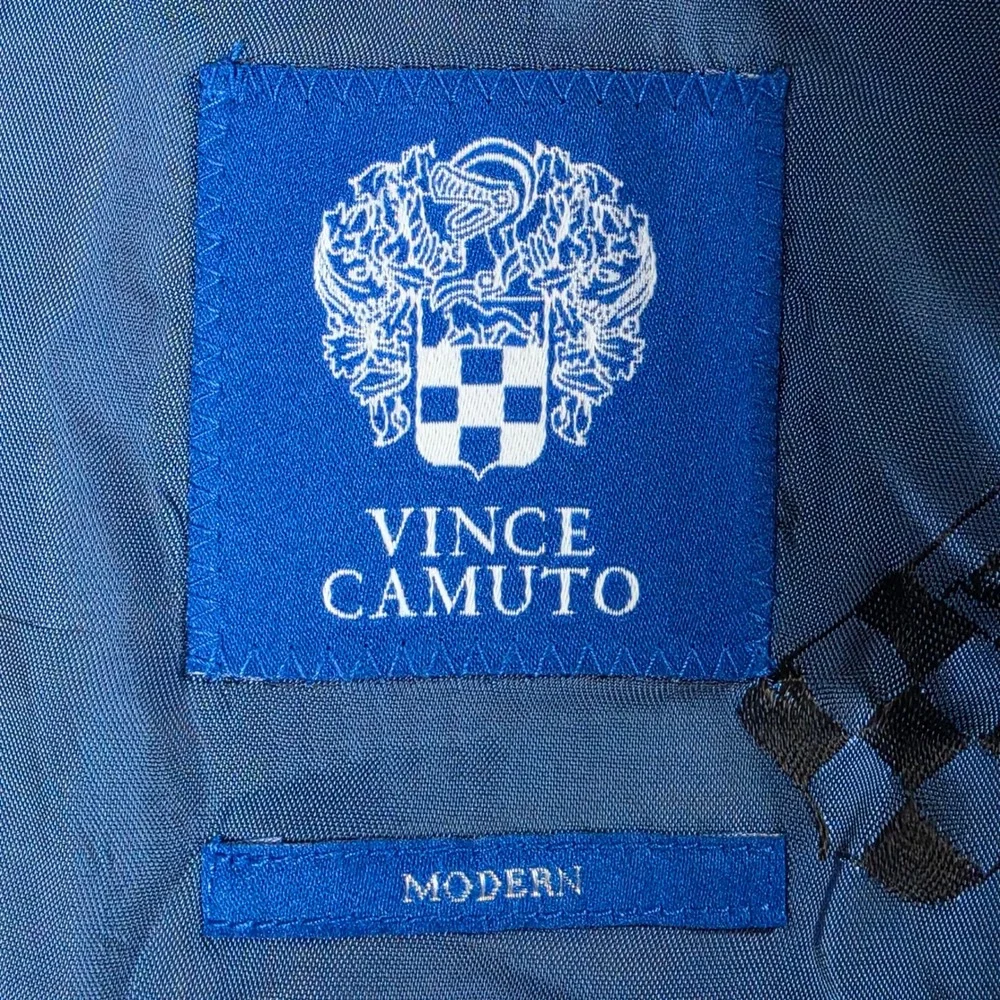 Vince Camuto 100% Wool 2-Piece Suit Men 40R 32Wx31L Brown Modern Fit Textured